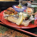 Kokon Fujiya - 要予約の山水御膳　鮎は丸ごと食べれます