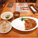 Sawada Hanten Yokohama Landmark Plaza Ten - ★★日替わり1380円 大きい牛バラがゴロゴロ入ってる醤油ベースの餡かけで美味しいけどCP悪い！