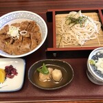 豊陣 - 料理写真:焼肉丼＋ざる蕎麦セット¥950