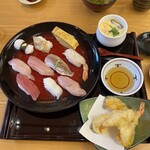 海座 - 昼すし定食　満喫10貫