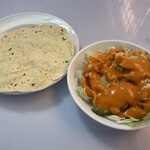 インド料理 ディルクース - パパドとサラダ