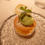 Restaurant Le Proust Miura - ラングドシャ、バジルアイス、オレンジソース