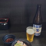 辛麺屋 桝元 - なんこつとビール