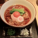 Ginza Kamo Soba Kyudaime Keisuke Ginza Ten - 鴨そば 昆布〆卵黄入り 並盛り