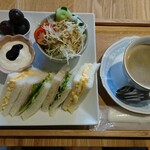 Cafe Mimosa - Aセット サンドイッチセット コーヒー ホット