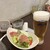 伊・食・旬 イガッタ - 料理写真:生ハムサラダと生ビール