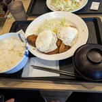 Matsuya Harukabe Toyomachi Ten - 兄ぃが注文した、チャーシューエッグ定食３枚盛り(税込1,740円)