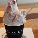 Mori no Gelateria MUCCA - ダブルカップ(いちごミルフィーユ・いちごミルク)