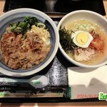 Yakitateno Karubi Kitamoto Ten - カルビ丼＋盛岡冷麺（小）セット