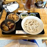 うどん　槇 - 料理写真:肉汁うどんミニ〜　かきあげ〜　　byまみこまみこ