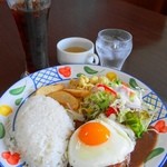 cafedining Tanuma - ロコモコ　ランチセット　880円(8%込)