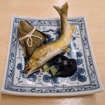 Gyokaiya Gentoku - 鮎の塩焼き、ちまき、十全茄子の漬物