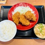 Katsuya Toyonaka Riso Higashi Ten - カウンターに座り13:02提供。ご飯の甘味はそれほど感じず。