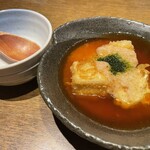 龍馬 藁焼き さかなや道場 - 揚げ豆腐明太子ソース