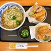 Furusato Udon - 季節限定のへべすうどん(1玉)、親鶏天、かしわ天