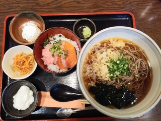 Shitateya Tama Center Ten - 田舎そば(温・冷)と選べる小丼セット1,100円