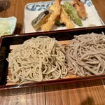 手打ち蕎麦と鴨料理 慈玄 - 天せいろ（2色そばに変更&大盛）