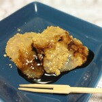 Kyoto Rikyu no Nama Warabi Mochi Minamisenba Ten - 何とか一口大にまとめてみました