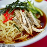 萬来軒 - 料理写真:青竹手打ち麺の冷し中華、貴重品です