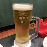 宇部ホルモン - 生ビール 中ジョッキ 594円