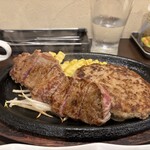 Niku Maru Shokudo - ランチのステーキ&ハンバーグセット1375円