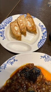 Bamiyan Jindaiji Ten - 麻婆茄子ランチ(大盛り)+セット餃子