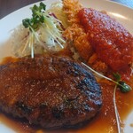 ハローコーヒー - 料理写真:ハンバーグ＆チキンカツ