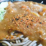 道の駅 豊栄 軽食堂 中村屋 - カレーそば（七味掛け）