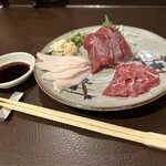 Baniku no Oyakata - 馬肉の３種盛り