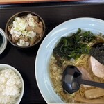 Ramen Shop Mobara Ten - Cセット(1,100円)(ラーメン・もつ煮・半ライス)