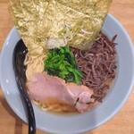 Yokohama Iekei Ramen Samurai Nagasaki Ten - 豚骨醤油らーめん並盛り＋海苔･きくらげ増し