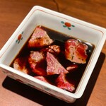 Gion Nikuryori Oka - ごくごく軽く炙ったお肉を漬けに