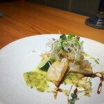 ブラッスリー 航 - 太刀魚のフリット
　〜香味野菜とハーブビネガーソース〜