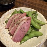 Private rooms Izakaya Zarak Shibuyaekimaeten - 枝豆とスモーク鴨