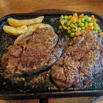 Steak House Bison - ガーリックのWステーキ