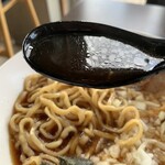 Yachiyo Michi no Eki Shokudo - 竹岡式ラーメン　黒いスープ