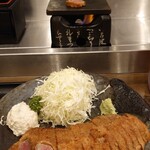 Gyukatsu Motomura Ikebukuro Ten - 牛カツ麦飯明太子セット野明太子抜き+追い牛カツアップ１