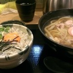 宮屋 - 鳥南蛮うどん、じゃこご飯