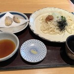 手打ちうどん 笹子 - 梅おろしうどん、みょうが天〔２個〕