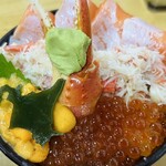 Ichiba Shokudo Ajidokoro Takeda - 特製ANA丼　並盛り　ちょっと雲丹がユルイ