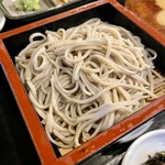 Suzuki Soba - アジフライ定食の蕎麦  蕎麦そっちのけでオカズに食らいついてたけど、お蕎麦も美味い！歯応えよく喉越しよし！ちょい辛口のツユなので少なめに浸しながら頂くのが吉！