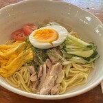 Player's CAFE  - 【日替わりランチ】冷やし中華（いなり2個付き）　850円