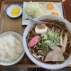 味の五十番 - 料理写真:もやしラーメン定食（醤油・こってり）1220円