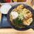 長寿うどん 本店 - 料理写真:味噌風味うどん＋混ぜ揚げ乗せ+小ライスです