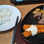 肉屋のハンバーグと炊きたての米 永田精肉店 - 