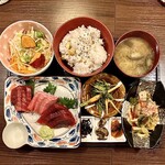 居酒屋ちーちゃん - 「三崎まぐろ定食（税込￥1,100）」