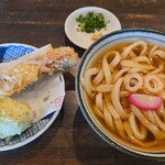 カマ喜ri - かけうどん、チク玉セット(*‘ω‘ *)