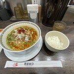 Yunrinbo Kitasenju Higashiguchi Ten - 汁あり担坦麺（コシヒカリご飯 トッピング）