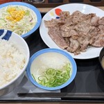 Matsuya Asaka Hizaore Ten - 牛焼肉定食（ネギ・おろし付）ダブル￥1290