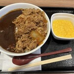 Yoshinoya Ishikawa Parking Area Ten - 肉だく牛オム黒カレー 979円 ご飯増量 55円！